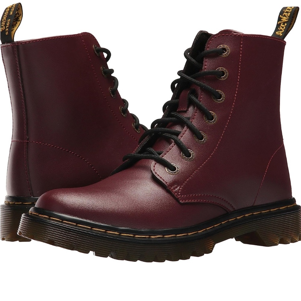Dr. Martens Luana burgundy leather boots 41 9 used few times
